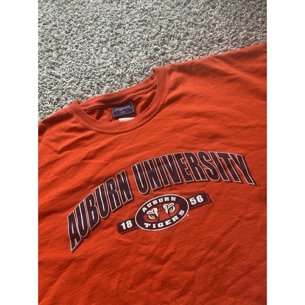 Vintage Jansport Men's Auburn Tigers Orange Short Sleeve T-Shirt Size XXL